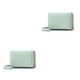 thumbnail image 4 of Sonducket Billeteras para mujer, tarjetero corto de piel sintética de Color sólido, monedero multitarjeta, monedero para llaves, bolso Verde 2piezas, 4 of 6