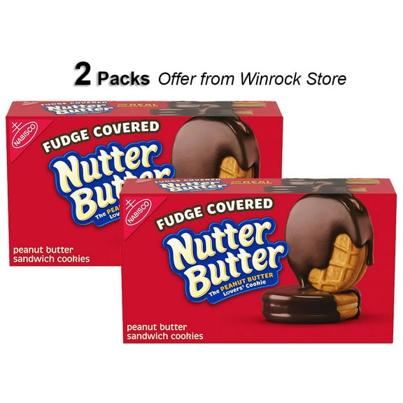 Nutter Butter Fudge Covered Peanut Butter Sandwich Cookies, 7.9 oz (2 Pack) Offer from Winrock Store