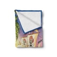 thumbnail image 2 of Pirate Ship Soft Flannel Fleece Throw Blanket, Ghost Ship on Exotic Sea near Treasure Island with Palm Trees and Open Chest, Cozy Plush for Indoor and Outdoor Use, 60" x 80", Multicolor, by Ambesonne, 2 of 6