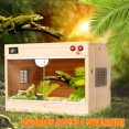 thumbnail image 2 of Wooden Reptile Vivarium Terrariums Heating Cage Lizard Turtle Breeding Housing, 2 of 13