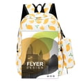 thumbnail image 4 of Conjunto de mochila 3 mochilas estéticas estilo preppy con estampado impermeable para niños de primaria y secundaria, 4 of 8