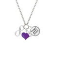thumbnail image 2 of Delight Jewelry Silvertone Jeremiah 29:11 Infinity Sign - Purple Heart Nurse Strong Zoe Necklace, 2 of 4
