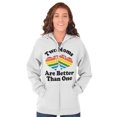 thumbnail image 5 of Two Moms are Better than One LGBTQ Zip Hoodie Sweatshirt Women Brisco Brands L, 5 of 6