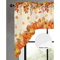 thumbnail image 3 of Fall Thanksgiving Valance Curtains for Kitchen Swag Pumpkin Window Drapes,56" W x 36" L,Rod Pocket, 3 of 6