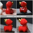 thumbnail image 3 of WHAMVOX  Ceramic Animal Figurine Statue Decor Decoration Living Room Ornaments Red, 3 of 8