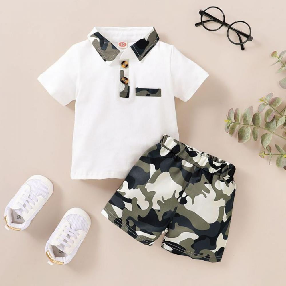 Zdmathe Kids Clothes 21 Summer Toddler Baby Boy Clothes Sets Short Sleeve Shirt Camouflage Short 2pcs Children Clothing Tracksuit Walmart Com Walmart Com
