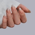 thumbnail image 3 of Press On Nails BtartBox, punta francesa, para esculpir, corta, almendra, 3 of 8