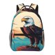 thumbnail image 1 of Disketp Cartoon Iceberg Bald Eagle Mochila Estampada para Hombre y Mujer – Mochila Ligera Clásica con Múltiples Bolsillos para Universidad, Trabajo y Viajes-One Size, 1 of 5