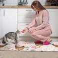 thumbnail image 3 of Pink Chicken Floral Pattern Kitchen Rugs Sets Of 2,Anti Fatigue Kitchen Mat Rugs Non Slip Washable,Decorative Kitchen Floor Mats for Kitchen,Sink,Laundry,17"x30"+17"x47", 3 of 7
