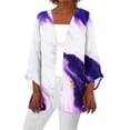 thumbnail image 2 of Effortlessly Trendy - Open Front Style! HIMIWAY Kimonos for Women Casual Women's Casual Fashion Retro Printed Lightweight Medium Length Jacket Cardigan White M, 2 of 5