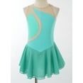 thumbnail image 2 of TSSOE Kids Girls Ballet Dance Dress Leotard Sleeveless Figure Ice Skating Dress Performance Dancewear Green 12, 2 of 7