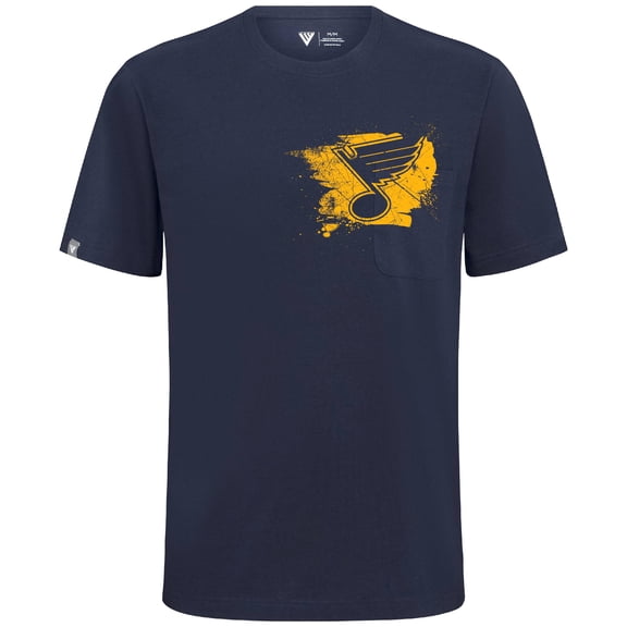 Men's Levelwear  Navy St. Louis Blues  Focal Blasted T-Shirt