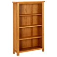 thumbnail image 1 of vidaXL 4-Tier Bookcase 70x22x110 cm Solid Oak Wood, 1 of 4