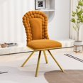 thumbnail image 6 of Aukfa Velvet Dining Chairs Set of 2, 360° Swivel Upholstered Accent Chairs for Bedroom/Living Room,Orange, 6 of 8