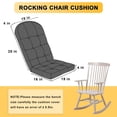 thumbnail image 3 of High Back Rocking Chair Cushion 44x19x4 Inch, Waterproof Patio Chair Cushion with Non-Slip Straps for Outdoor Indoor Use, Thick Support for Porch Rocker, Glider, and Patio Furniture, 3 of 5