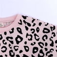 thumbnail image 6 of Rutayy Kids Girls Leopard Print Summer Clothes Set T Shirt And Short Pants 2Pcs Outfits Modern Style, Pink, 4-5 Years, 6 of 9