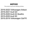 thumbnail image 2 of CMX Front Rear Disc Brake Rotors and Ceramic Pads Kit for Car Audi Q3 Volkswagen Golf R Arteon S3 A3 Quattro K8C-100741, 2 of 11