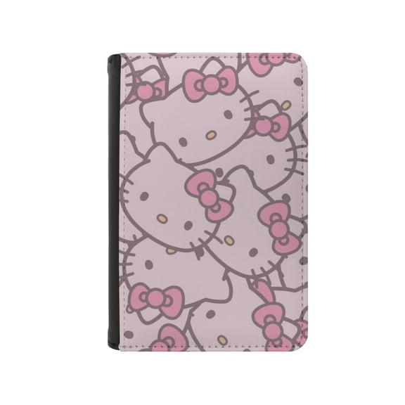 Hello Kitty Passport Holder Cover Case PU Leather Card Pockets Holder Cute Luggage Wallet Case for Women Men
