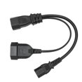 thumbnail image 3 of Cable de alimentación IEC320 C14 a IEC320 C13 con divisor en Y profesional de 12,6 pulgadas y 10 A, 3 of 14