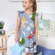 thumbnail image 4 of Balery Colorful Koi Fish Camisón de princesa para niñas, pijama de algodón con mangas abullonadas, suave y bonito.-XX-Large, 4 of 6