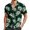 Green, variant on European Beach Men Comfortable Loose Sports Foreign Trade Business Casual Collar Button Open Shirt Short Sleeve Shirt Floral Sleeve