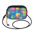 thumbnail image 2 of FORMRS Mini Crossbody Bag for Women Adjustable Rope Shoulder Casual Phone Purse, Colorful Geometric Pattern, 2 of 7
