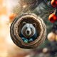 thumbnail image 4 of Adornos para árbol de Navidad - Decoración acrílica colgante de 3,15 pulgadas con estampado de animales • Regalo navideño para familia y compañeros • Set de 1, 4 of 8