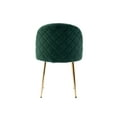 thumbnail image 3 of Guyou Modern Dining Chairs Set of 2, Velvet Upholstered Side Chair with Back and Gold Metal Legs for Living Room Dining Room Bedroom Kitchen, Green, 3 of 12
