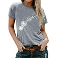 thumbnail image 1 of T-Shirt à Manches Courtes Imprimé Col Rond pour Femme, 1 of 5