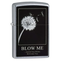 Zippo Lighter: Blow Me, Dandelion - Street Chrome 81183