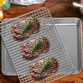 thumbnail image 4 of Stainless Steel Cooling Rack, Heavy Duty Grill For Oven Cooking, Cooking Grill For Small Ovens, Ovens & Dishwashers - 8.67*6.3*0.6 - 2 Pack, 4 of 8