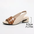 thumbnail image 6 of Dress Sandals for Women Ladies 2025 Summer Trendy Leather Peep Toe Chunky Mid Heel Slingback Dressy Shoes, 6 of 7