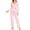 Pink, variant on Tnhcen Women's Lace Trim Bell Sleeve Loungewear Set Elegant Long Pants Sleepwear S-XL Nylon Blend Comfy Fit