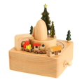 thumbnail image 2 of Christmas Music Box Wooden Christmas Tree Train Musical Box for Birthday Wedding Gift Decorative New, 2 of 10