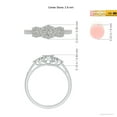 thumbnail image 4 of ANGARA Natural Composite Diamond Three Stone Ring in 14K White Gold for Women (Size-2.8mm| Color-K| Clarity-I3) | April Birthstone, Anniversary, Jewelry Gift for Women | Natural Diamond Ring, 4 of 9