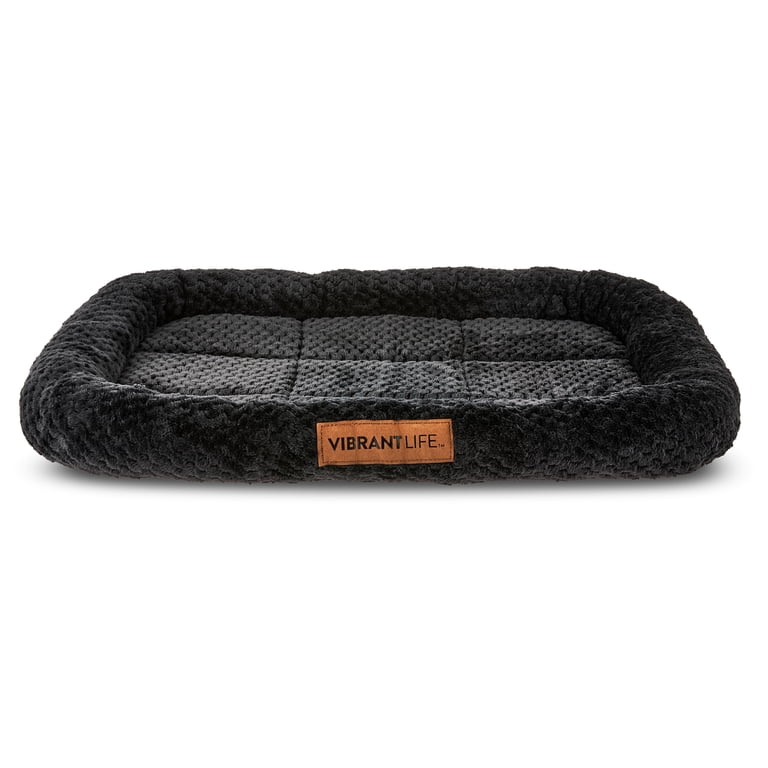Vibrant Life Small Cozy Luxe Crate Mat, Dark Gray, 24" x 18" photo 1