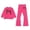Hot Pink, variant on WAYUTE Toddler Girls Fall Outfits Bow Graphic Print Long Sleeve Pullover and Flare Pants Kids 2 Piece Soft Fashion Streetwear Clothes Sets Casual Daily Wear,Pink,Size 7-8 Y