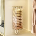 thumbnail image 5 of Wall Mounted Towel Organizer, Extractable No Punch Sock & Panty Storage Box, Clear/Gray Plastic Household Organizer, 9.13x3.82x3.27 inches, 5 of 6