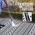 thumbnail image 2 of Smiry Outdoor Rugs 5x8, Waterproof Plastic Straw Geometric Indoor Outdoor Mat for Patio, RV Camping, Deck,Porch, Black and White, 2 of 8