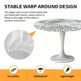 thumbnail image 6 of Sage Green Crab Elastic Fitted Round Table Cover Coral Starfish Shell Waterproof Outdoor Tablecloth for Holiday Party, Picnic, Patio & Dining Fits Tables Up to 45"-54", 6 of 8