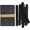 CraftySticks- 50 Pack 6 Inch Black Painted Wood Craft Sticks, Jumbo Popsicle Sticks for Crafts, Learning and STEM Basics