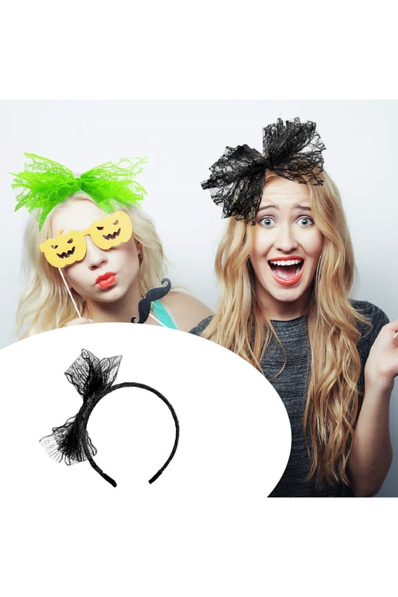 Lace Butterfly Bow Headband For 80s Theme Party Fashion Accessory1 PC