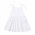 thumbnail image 5 of pstuiky Dresses for Girls, Summer Toddler Baby Girl Children's Cotton and Linen Suspender Dress Solid Color Vest Skirt Flower Girl Dresses Casual Dresse Size, 5 of 9