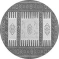 thumbnail image 1 of Ahgly Company Indoor Round Southwestern Gray Country Area Rugs, 7' Round, 1 of 1
