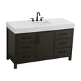 thumbnail image 6 of Elegant Kitchen and Bath 54 inch Single Bathroom Vanity In Mocha Brown, 6 of 10