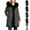 B-Dark Gray, variant on Womens Down Jackets with Hood, Mid Long Puffer Jackets for Women - Thicken Warm Padded Down Coats Outerwear Lightweight Casual Hooded Parkas