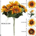 thumbnail image 3 of 13 Heads Silk Sunflowers Artificial Sunflower Bouquet Artificial Flowers Floral Arrangement for Wedding Party Office Home Decor, 3 of 7