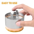 thumbnail image 3 of 8 conjuntos Moldes de pastel de acero inoxidable Anillos de pastel redondos con empujadores para pastel de mousse pasteles, 3 of 7