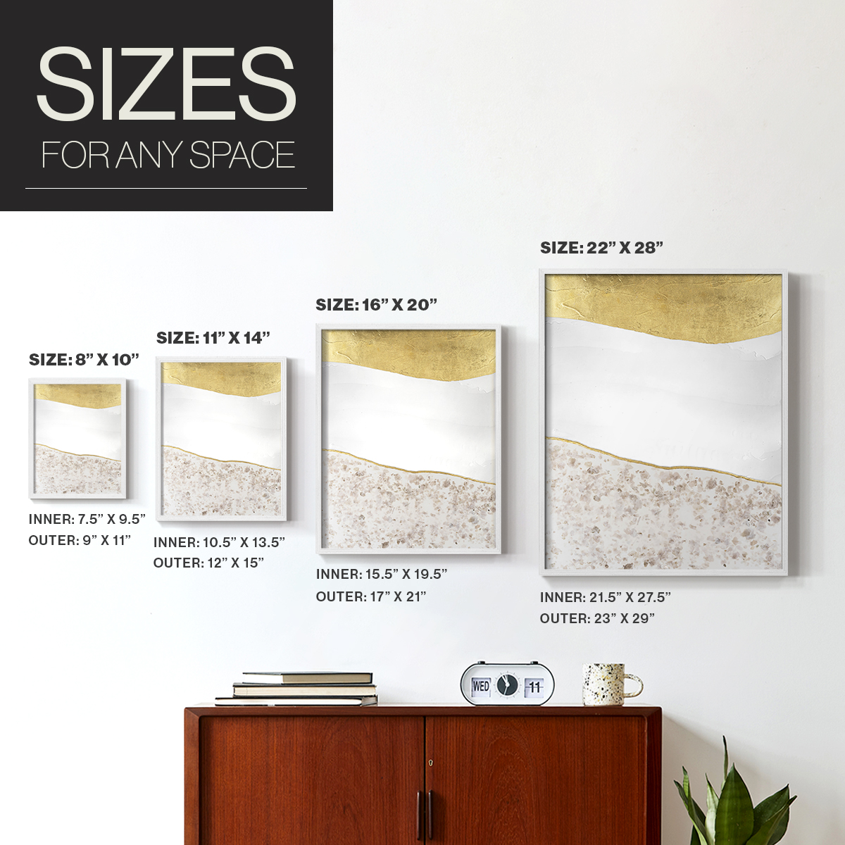 Whitestone I Framed Print in White Solid Wood 11 x 14 Framed Print