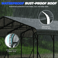 thumbnail image 6 of Mellcom 20x40ft Heavy Duty Carport, Steel Carport with Galvanized Steel Roof and Frame, Portable Garage for 4 Cars, Rv, Tractors and Boat, Gray, 6 of 8
